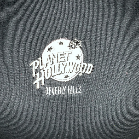 Vtg Planet Hollywood Beverly Hills Black Fitted Tee size L well made - Picture 3 of 4